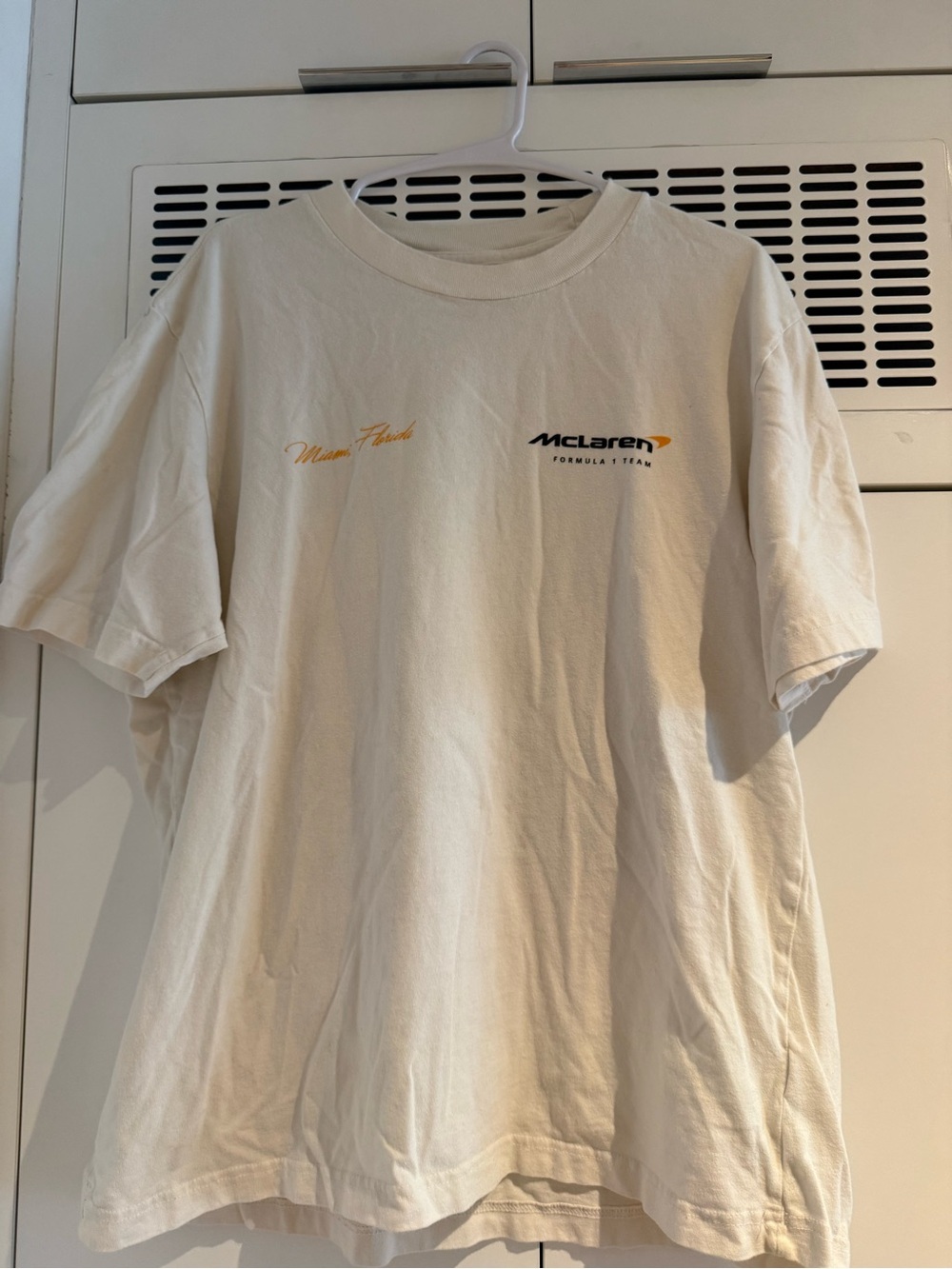 Abercrombie & Fitch White McLaren Logo Short Sleeve Tee